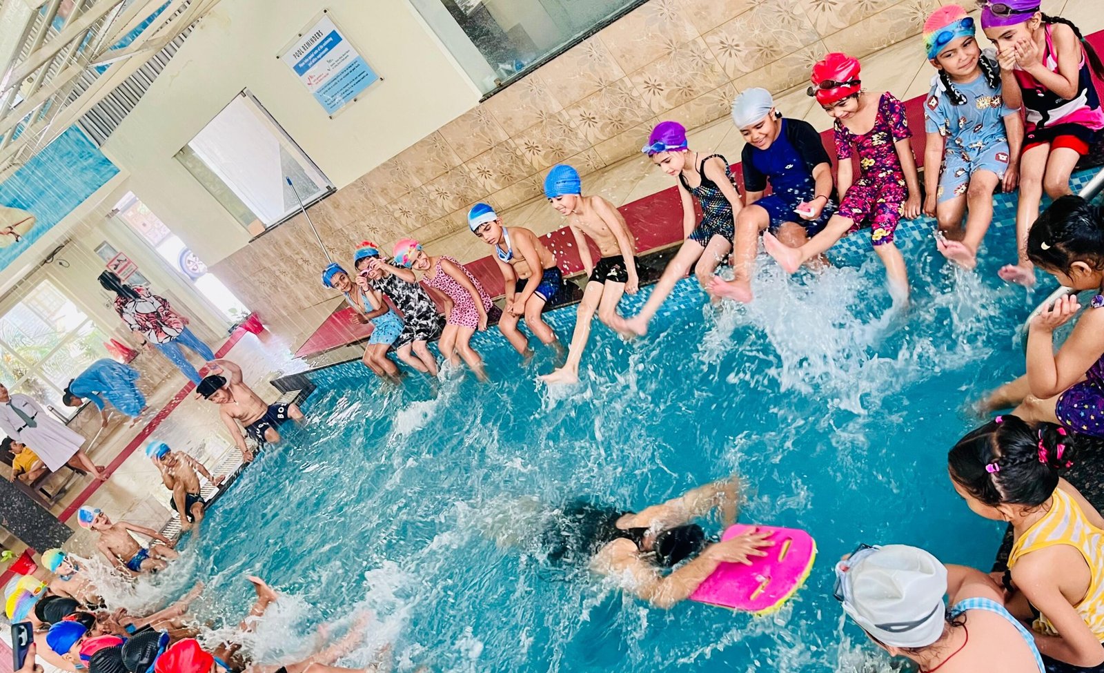 Emm Aar marks a joyful commencement to the Swimming Camp with a Colourful Pool Party