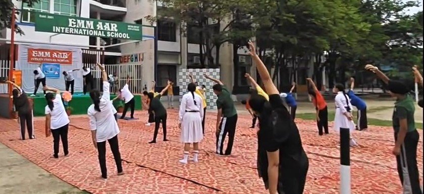 Emm Aar International School Celebrates 11th International Yoga Day with Great Zeal and Participation